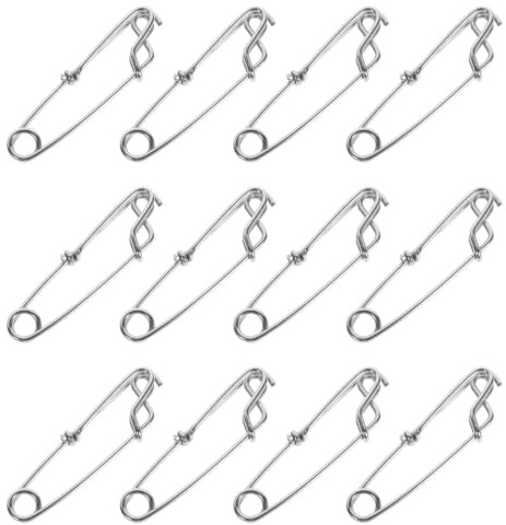 CHICAMPERA Lot de 12 Agrafes de Pêche en Acier Inoxydable Argenté Connecteurs Robustes pour Leurres Clip Rapide pour Pêche en Mer