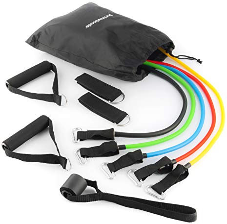 InnovaGoods - Set de Bandas de Resistencia Multifunción, Accesorios Pilates, Guía de Ejercicios, Ideal para Musculación y Glúteos, Nailon, Multicolor, Único