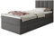 Boxspringbett Star Mini mit Bettkasten, Bonell-Matratze und Topper - Einzelbett mit Matratzentopper, Polsterbett, Bett, Schlafzimmer, Jugendzimmer (Dunkelgrau (Kronos 22), 80 x 200 cm)