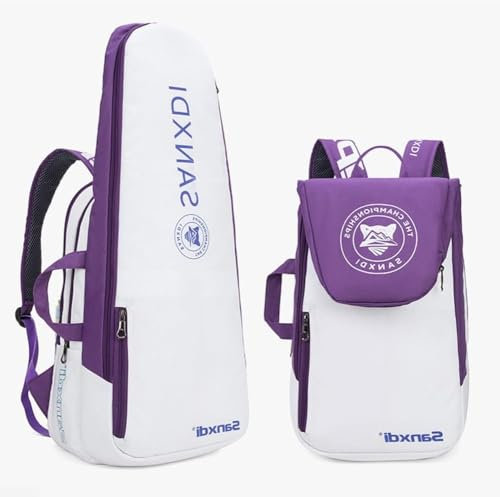 Daaxing Tennistasche, Rucksack, Tennis-Paddel-Rucksack, Squash-, Badmintonschläger, Tasche, großer Tennisrucksack, Schläger-Tragetasche, Handtasche (lila)