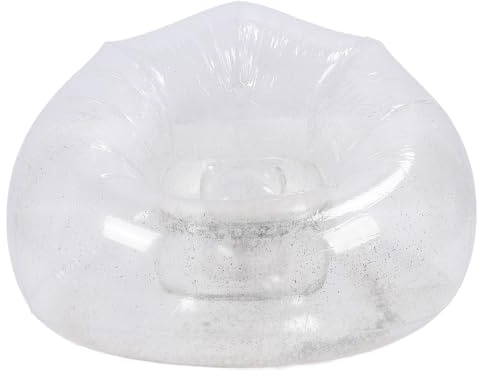 Fockety Poltrona gonfiabile, poltrona gonfiabile trasparente, poltrona gonfiabile in PVC ad alta resistenza, poltrona gonfiabile per esterni e interni per soggiorno camera da letto