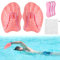 Pull Buoy & Hand Paddles Set - Rosa Schwimmtrainingshilfe für Erwachsene & Junioren - Oberkörper Kraft & Technik Verbesserung - Swim Float & Stroke Correction Equipment