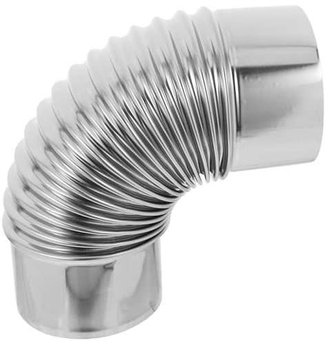 Milisten 90degré Tuyau Acier Inoxydable à Degrés avec Chapeau De Cheminée pour Poêles à Évacuation De Fumée Et Sécurisée