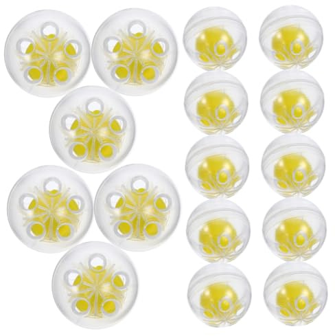 TOYANDONA 50pièces Balle à Bruiter pour Animaux Clochettes Sonores Inserts à Balle au Crochet Couineur pour Jouets à Mâcher pour Oiseaux