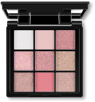 Boobeen Paleta de sombras de ojos de 9 colores mate y brillante, polvo de sombra de ojos cremoso altamente pigmentado, crea un aspecto brillante de sombra de ojos, uso prolongado