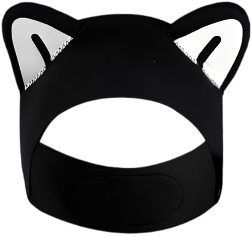 wkao Sun Protection 2.5 Mm Neoprene Diving Cap, Thermal Swim Hat with Cat Ears, Compatible with Watersports, Snorkeling, Scuba Diving, Surfing for Women Men