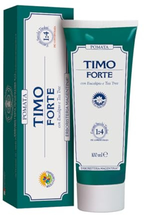 Erboristeria Magentina TIMO FORTE 100 ml Pomata con Eucalipto e Tea tree - Effetto Balsamico - Benessere alle Vie Respiratorie Occluse a Causa di Malesseri Dovuti alla Stagione Avversa