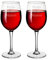 Regalo Original 2 Copas de vino Burdeos de cristal grabadas con tu texto