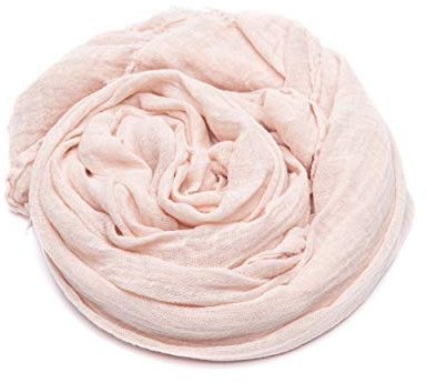 LinenMe Cheche Femme et Homme, Écharpe, Foulard, Chale - 100% Lin - Taille 100 x 200 cm – pour l'été, la plage, léger, respirant, avec Franges