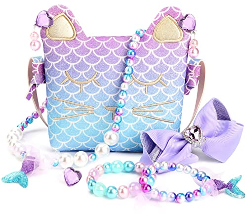 mibasies Easter Basket Gifts for Kids Girls, Toodler Girl Toys Birthday Gifts for 2 3 4 5 6 7 8 Years Old Girls , Priness Toys Dress Up Jewelry Pretend Play, Little Girl Vanity Set