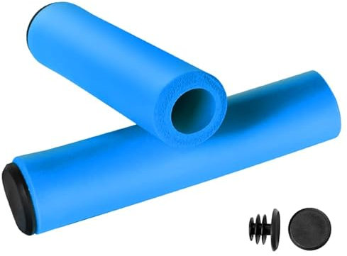 SANKRO Fahrradgriffe (2 Stück) | MTB-Griffe | Mountainbike-Griffe | Silikonschaum | ergonomisch | ultraleicht (blau)