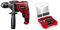 Einhell Schlagbohrmaschine TC-ID 550 E (550 W, Drehzahlregelelektronik, Drehzahlvorwahl, Rechts-/Linkslauf, Metall-Tiefenanschlag, Zusatzhandgriff, inkl. 40-tlg. Bit- und Bohrer-Set)