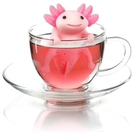 Genuine Fred RELAXOLOTL Tea Infuser, Cute Axolotl Design, For Loose Leaf Tea, Flexible, Easy to Clean Silicone, Fun Gift for Tea Lovers, Clever Kitchen Gadget