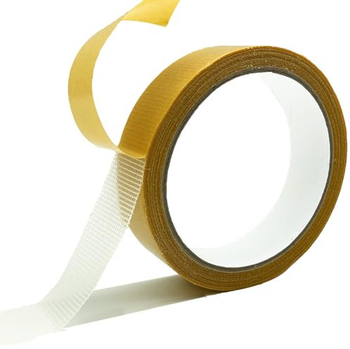 KAIHENG Nastro biadesivo multiuso, nastro adesivo trasparente ad alte prestazioni, nastro biadesivo per vestiti, tappeti, poster (2,5cm × 9m)