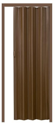 TecTake® Porta a Soffietto PVC, Divisorio per Ambienti, Impermeabile, Porta Interna Soffietto con Chiusura Magnetica, Facile da Pulire, 80 x 203 cm - Teak