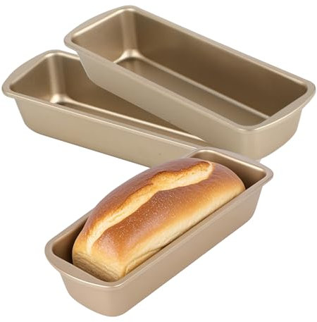 3 Pezzi Stampo Plumcake,Teglia per pane in acciaio al carbonio antiaderente,27.5 x 9,5 x 23,6 Stampo pane,Facile da pulire,Resistente,Ideale per stampo plumcake rettangolare,Stampo per torte