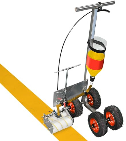 BAUSATZ Line Marker Machine, Field Concrete Paint Line Marking Machine, Lane Marking Applicator with Circle Tool, Line Width 5/10/15cm,Marking Works with Road or Grass Marking Paint (SJKTQQ01)