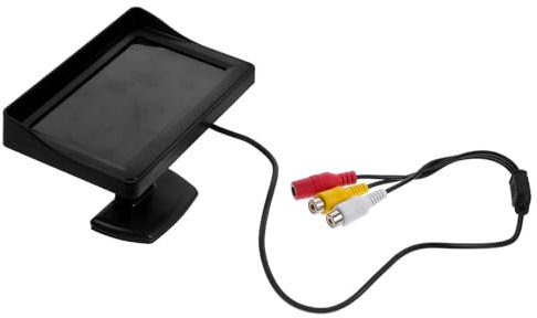 FUNOMOCYA Monitor Abs 4,3 Pollici Auto Lcd Doppio Ingresso Av e Display Immagine Posteriore Risoluzione 480xrgbx272 per Visione Retromarcia e Suv