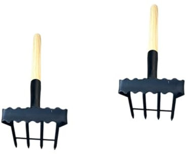 Toyvian 2 Pezzi Strumenti Di Giardinaggio Delle Zappe Rastrelli Piccolo Rastrello Da Giardino Rastrello Da Diserbo Rastrella Pesante Acciaio Ad Alto Tenore Di Carbonio Colorato