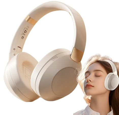 Cuffie sovrauricolari comode, cuffie over-ear senza fili, pieghevoli, leggere, confortevoli, con suono stereo da uomo