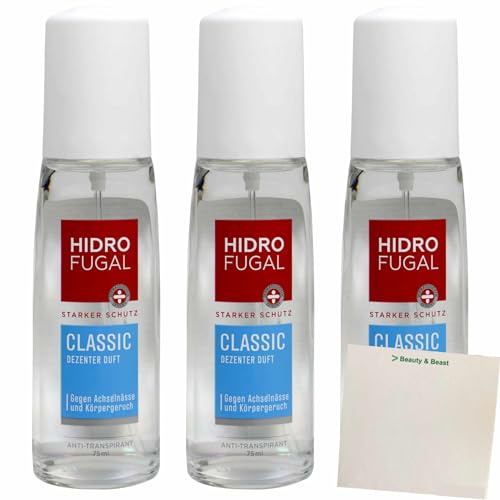 usy Bundle für Hidrofugal Deo Zerstäuber Klassik 3er Pack (3x75ml Glas) + usy Block