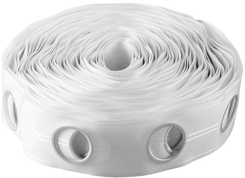 Nastro scorrevole per tende, nastro per tende, asta da 10 metri con anelli per occhielli rotondi, dritto e liscio, resistente all'usura, per tendaggi per finestre di casa cucito fai da te, piega