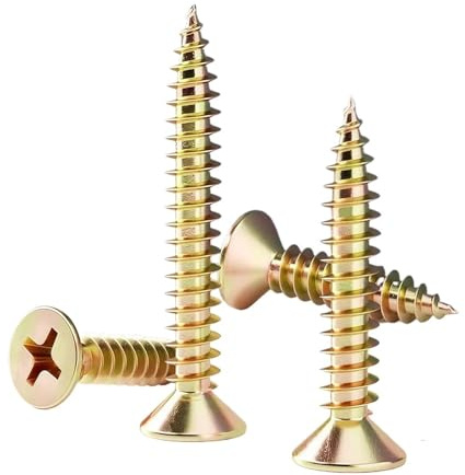 Tornillos Autorroscantes for Madera Phillips, Cabeza Plana, Avellanados, Galvanizados, for Paneles De Yeso, Aglomerado, M3-M6(M4x35(25pcs))