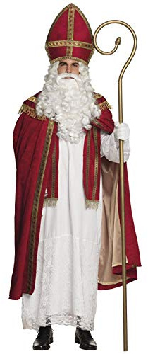 Boland 56840 Costume de Saint-Nicolas, taille L/XL, robe, cape et bonnet, Père Noël, costume, carnaval, fête à thème