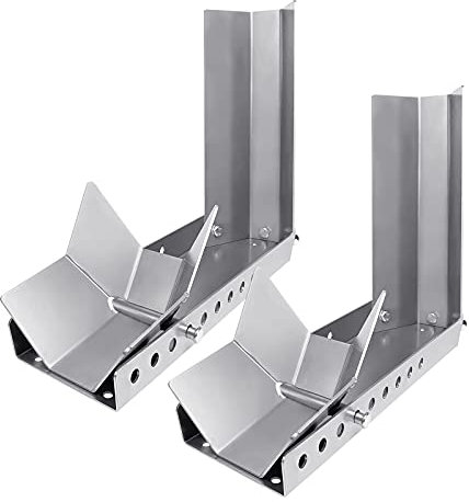 NAIZY Motorrad Ständer 2er Motorradwippe Anhänger Verladehilfe einstellbar Motorradständer Vorderradklemme mit 3 Ankerbolzenlöchern Transportständer Radwippe(2 Stück)