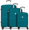 CHECK.IN Paradise Kofferset - 3-teilig | Koffer groß und Handgepäck-Trolley aus ABS-Material mit Zahlenschloss - Kreuzpackriemen | Volumen: 32 L / 62 L / 100 L