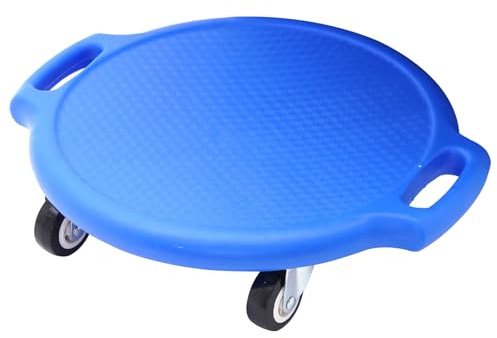 Rullbräda barnplast, balansbräda med handtag och viskningshjul för barn, sportutrustning inomhus utomhus, främjar balans och motorik, rullbräda för pojkar och flickor från 3 år (blå)