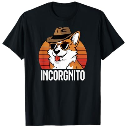 Incognito Corgi - Occhiali da sole a forma di cane Corgi Maglietta