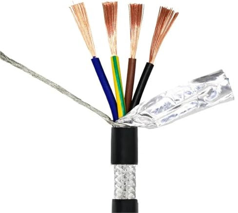 DLNTXFDG 11 13 15 17 18 20 22 24 AWG Shielded Sheathed Cable 4 Core(20m,1.0mm 17AWG)