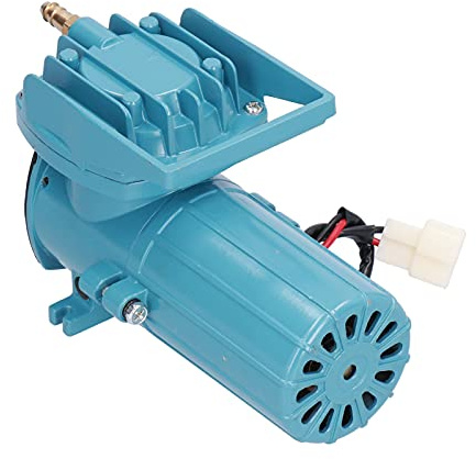 LUCKDANO DC 12V 18W Syrgaspump, Högtrycksluftflöde i Aluminiumlegering Akvarieluftpump med Oljedesign, för Fisktankdamm Vattenbruk Hydroponic System