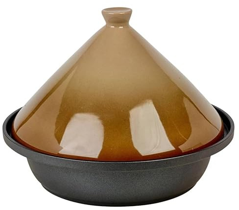 URBN-CHEF 30cm Moroccan Tagine Pot – Induction Compatible Tajine Slow Cooker Casserole Dish for Authentic Stews