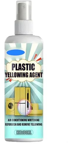 Genérico Eliminador de amarilleo para plásticos (100 ml) — Potente blanqueador de acción rápida para electrodomésticos, Asientos de Inodoro y Superficies de Aires acondicionados. (1pcs)