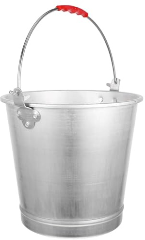 UTHCLO Secchio in Alluminio Spesso Vintage con Fondo Extra Pesante e Costruzione Monopezzo, Contenitore Portatile per Acqua e Latte per Casa e Giardino