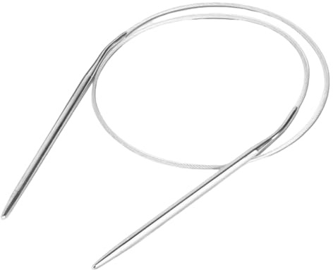 4.0mm Circular Knitting Needles 120cm,Stainless Steel Round Tipped Circular Knitting Needles, Flexible Cable Needles for Knitting Sweaters, Scarves, Hats, Blankets, Gloves (1 Pair)