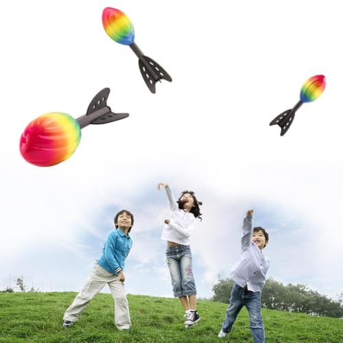 3 Pieces Rocket Howler Ball, Foam Darts Throwing Toy,Optimizing Tail | Rocket Throwing Toy Long Distance, Howling Foam Ball, Whistling Sound, Indoor & Outdoor Fun Toys For Kids, Party Favors