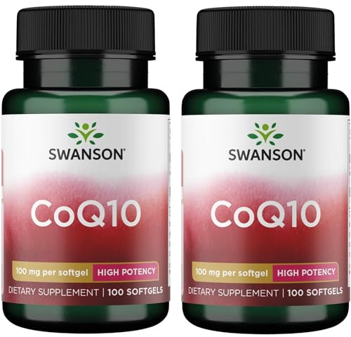 Swanson CoQ10 - Coenzyme Q10 Supplement - (100 Softgels, 100mg Each) (2 Pack)