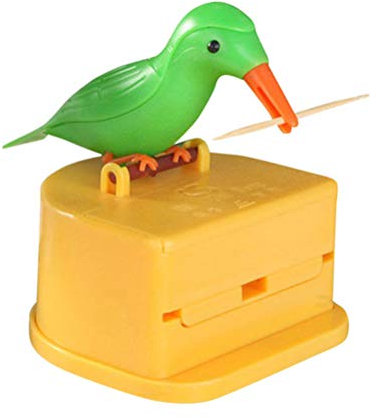 Macabolo Zahnstocher Spender, süße Vogel Zahnstocher Halter Dispenser Zähne Reinigung Zahnstocher Fall Gag Geschenk