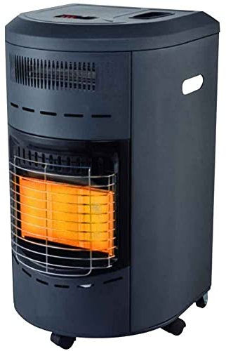 Bakaji Stufa a Gas per Bombola 15Kg In Lastre di Metallo Con 3 Elementi Riscaldanti in Ceramica 3 Potenze Selezionabili 1550/2900 / 4200 W con 4 Ruote Accensione Piezoelettrica