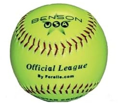 Benson LGB12Y12 läderspel softboll – gul – 30 cm