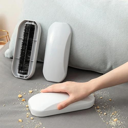Brosse à Miettes, Balayeuse à Miettes Portable Réutilisable, Collecteur de Débris de Cheveux Doux pour la Table, le Drap de Lit, les Vêtements, le canapé