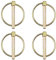 EMSNOVA® Goupilles pliantes 4,5 x 40 mm rondes - 4 pièces | Acier carbone jaune galvanisé | Inoxydable & durable | Avec support à ressort | Pour remorques, tracteurs, bateaux, camions et machines