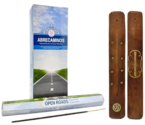 Aromasenses | Incienso Goloka Abre Caminos + 1 Tablilla Aromasenses | 6 Tubos Hexagonales de 20 Varillas = 120 Varillas de Incienso | Espiritual | Limpieza Energetica | Protección | Sanación |