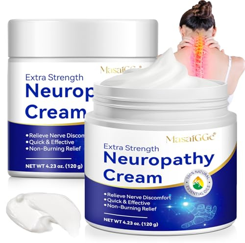 Neuropathy Pain Relief for Feet, 120g Neuropathy Pain Relief Cream, Extra Strength to Stop Pain, Natural Calm Soothing Massage Gel for Muscle & Joint