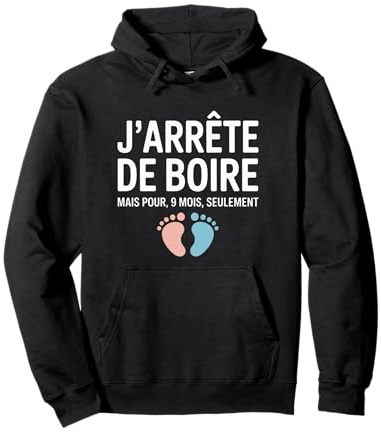 Drôle Annonce Grossesse - Humour Future Maman 2026 Sweat à Capuche