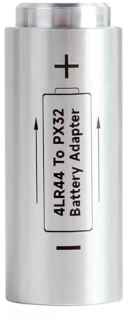 Wilgure Convertidor de batería de alta precisión 4LR44 a PX32 adaptador para cámaras retro de la serie 35. Compatible con celdas 4LR44 convertidor de batería mecanizado