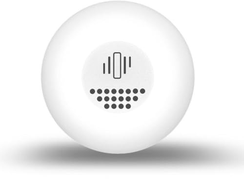 Vibsky per Tuya ZigBee 3.0 Smart Sensore di vibrazione e inclinazione per la sicurezza domestica, allarme in tempo reale per finestre e porte, bianco